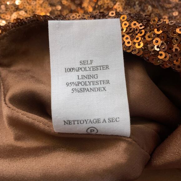 MM Couture Miss Me bronze sequin mini skirt size L - Picture 8 of 10